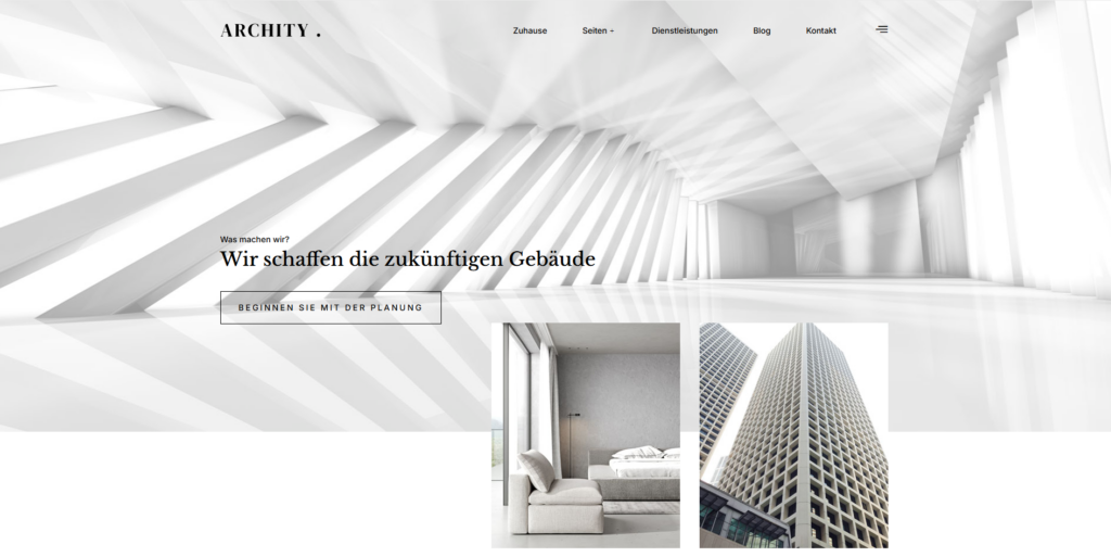 Abgeschlossenes Website-Projekt der Werbeagentur Goal Office für einen Architekten im Raum Horb am Neckar.